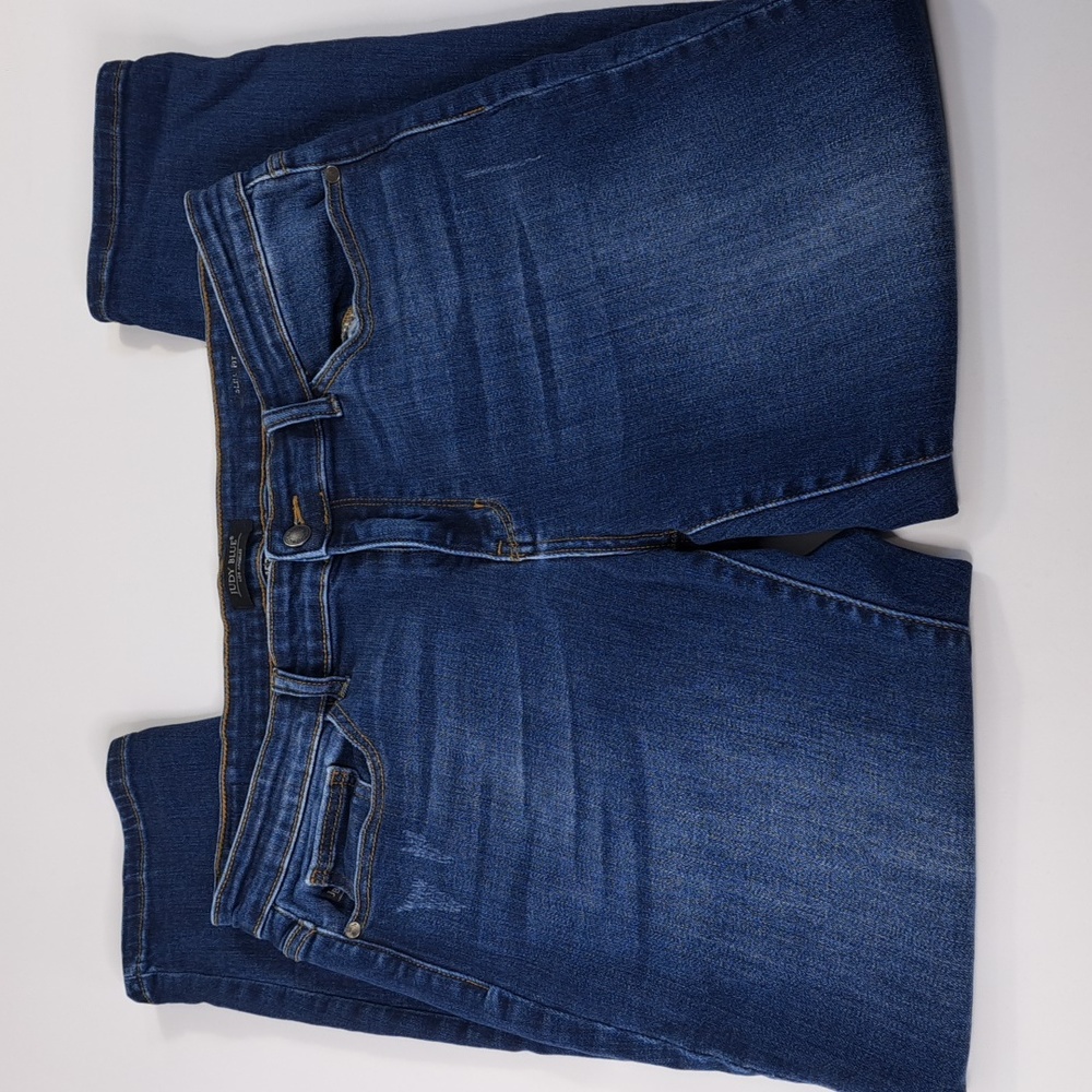 Jude Blue Slim Fit Dark Wash Distressed Blue Jeans Size 15/32 - Picture 1 of 17